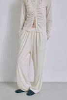 Side Lace Velour Easy Pants アイボリー size:1 model:175cm SENPING