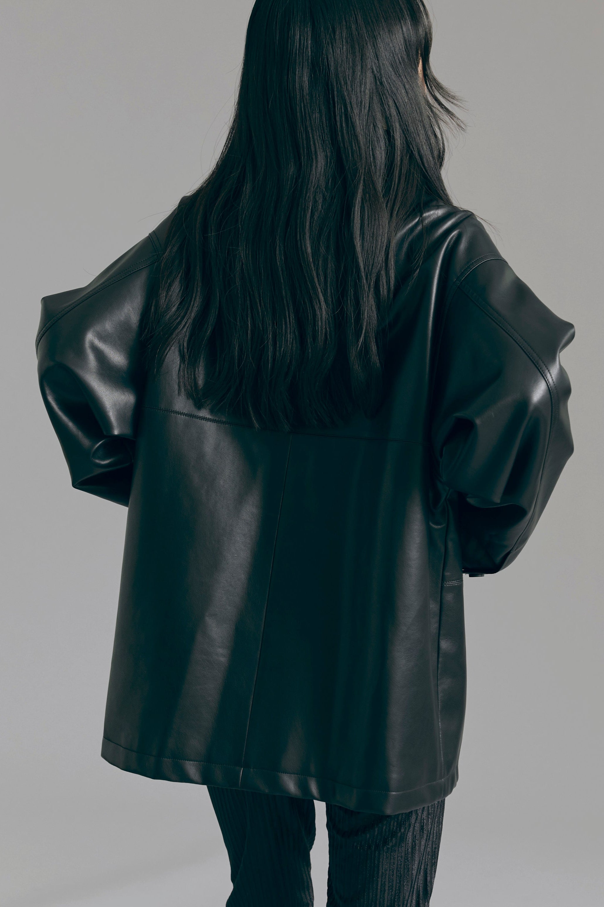 Faux Leather Over Jacket