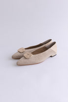2way Pointed Toe Flat Shoes ベージュ