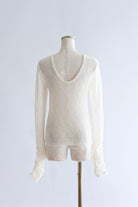 Mesh Lace Open Back Top