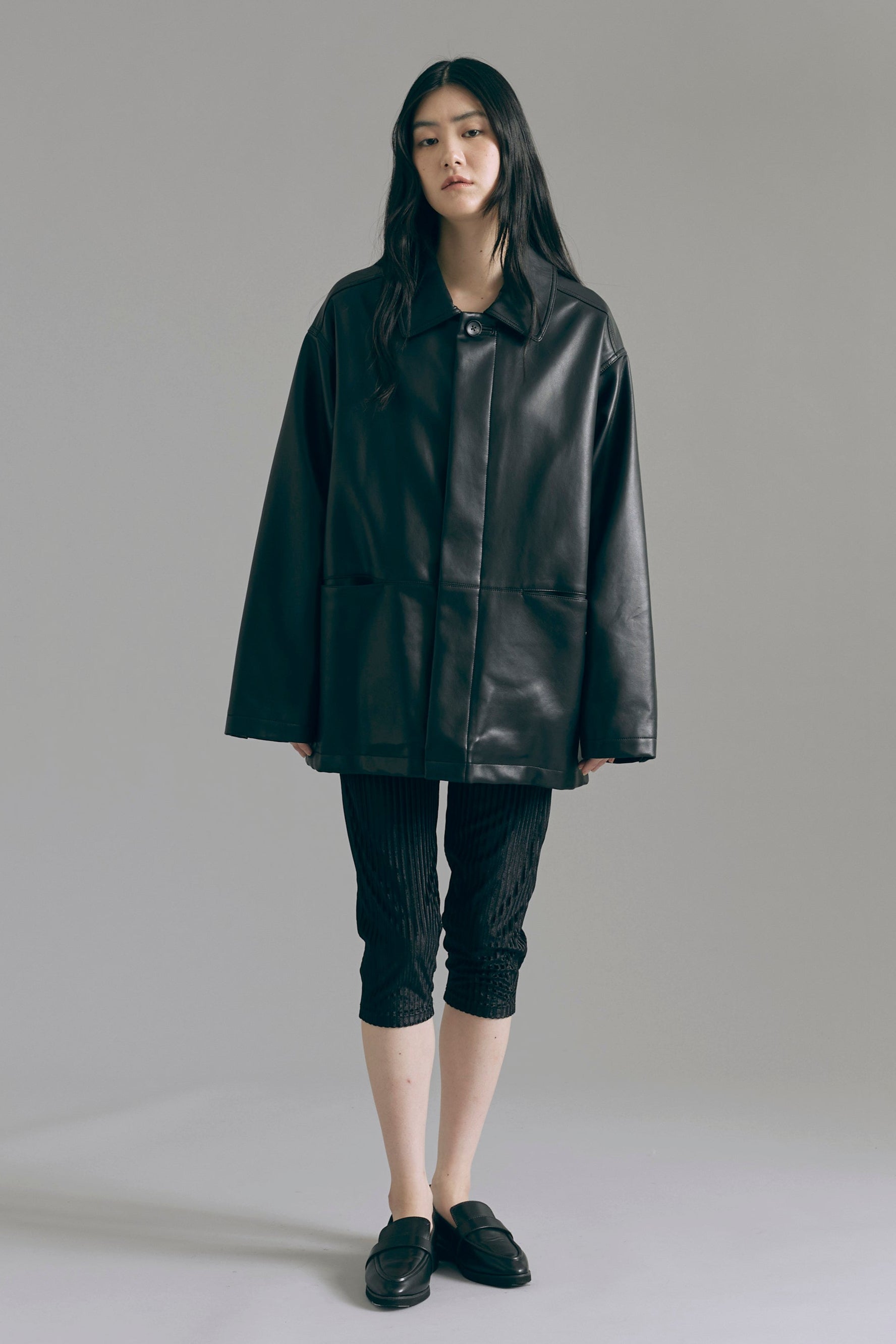 Faux Leather Over Jacket
