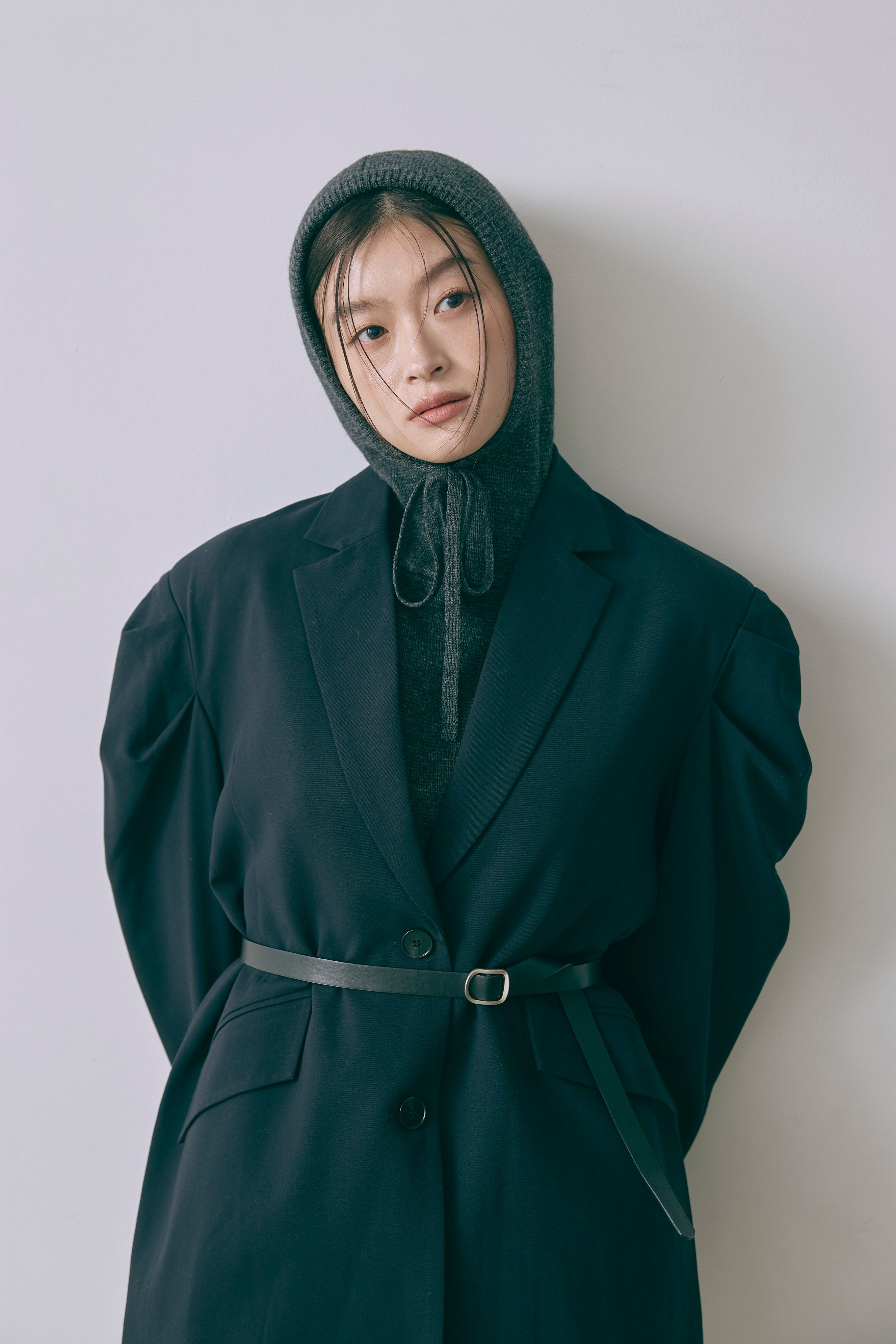 Gathered Shoulder Fitted Jacket