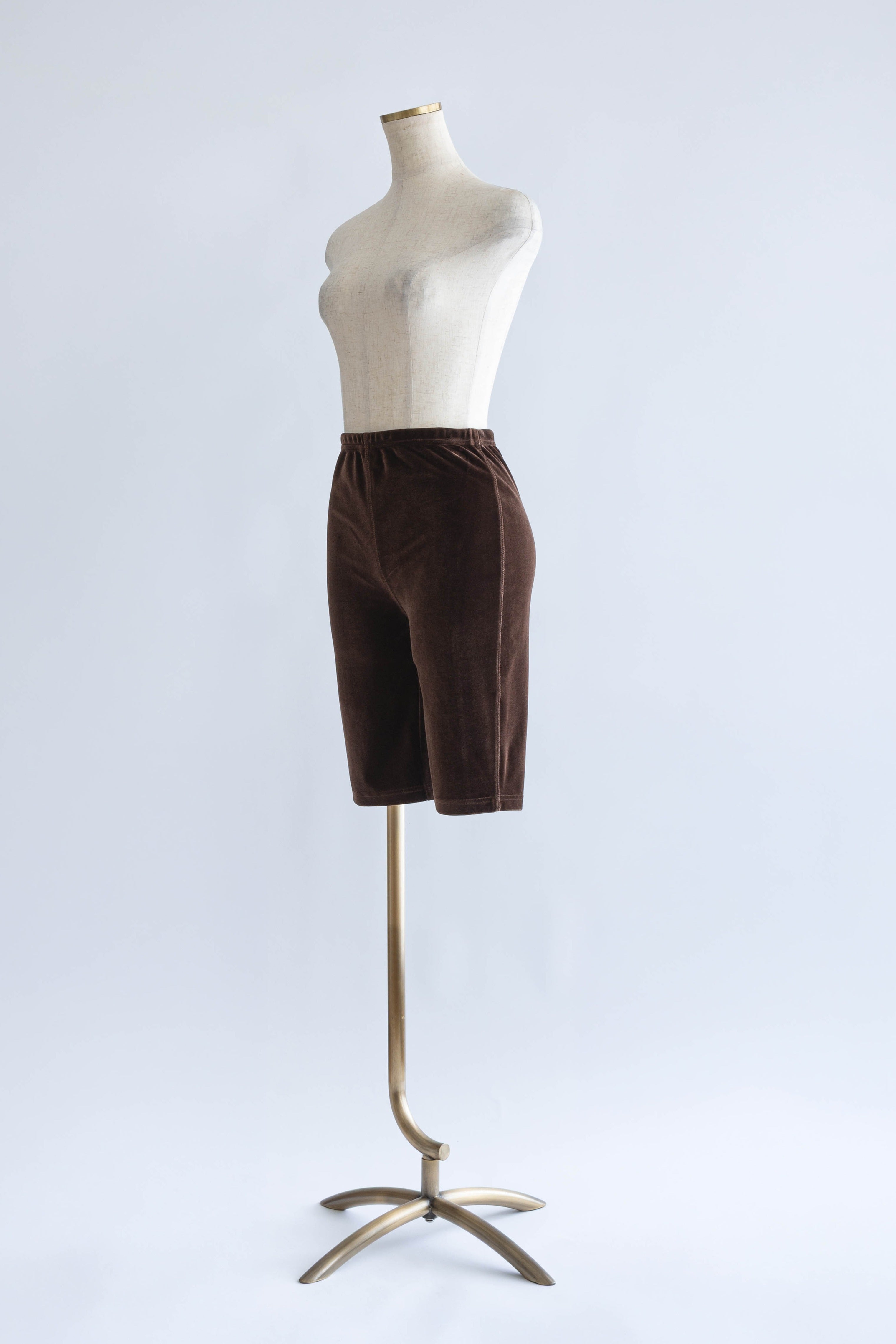 Velour Slim-Fit Biker Leggings