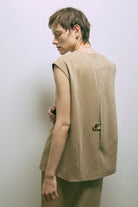 【Set Up】Faux Suede Gilet