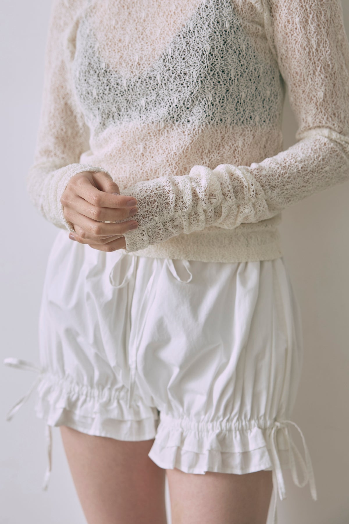 Mesh Lace Open Back Top