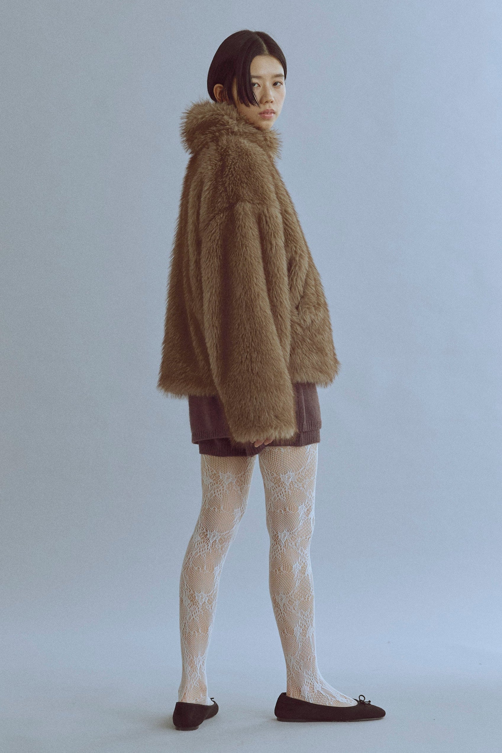 Alpaca-Touch Knit Mini Skirt