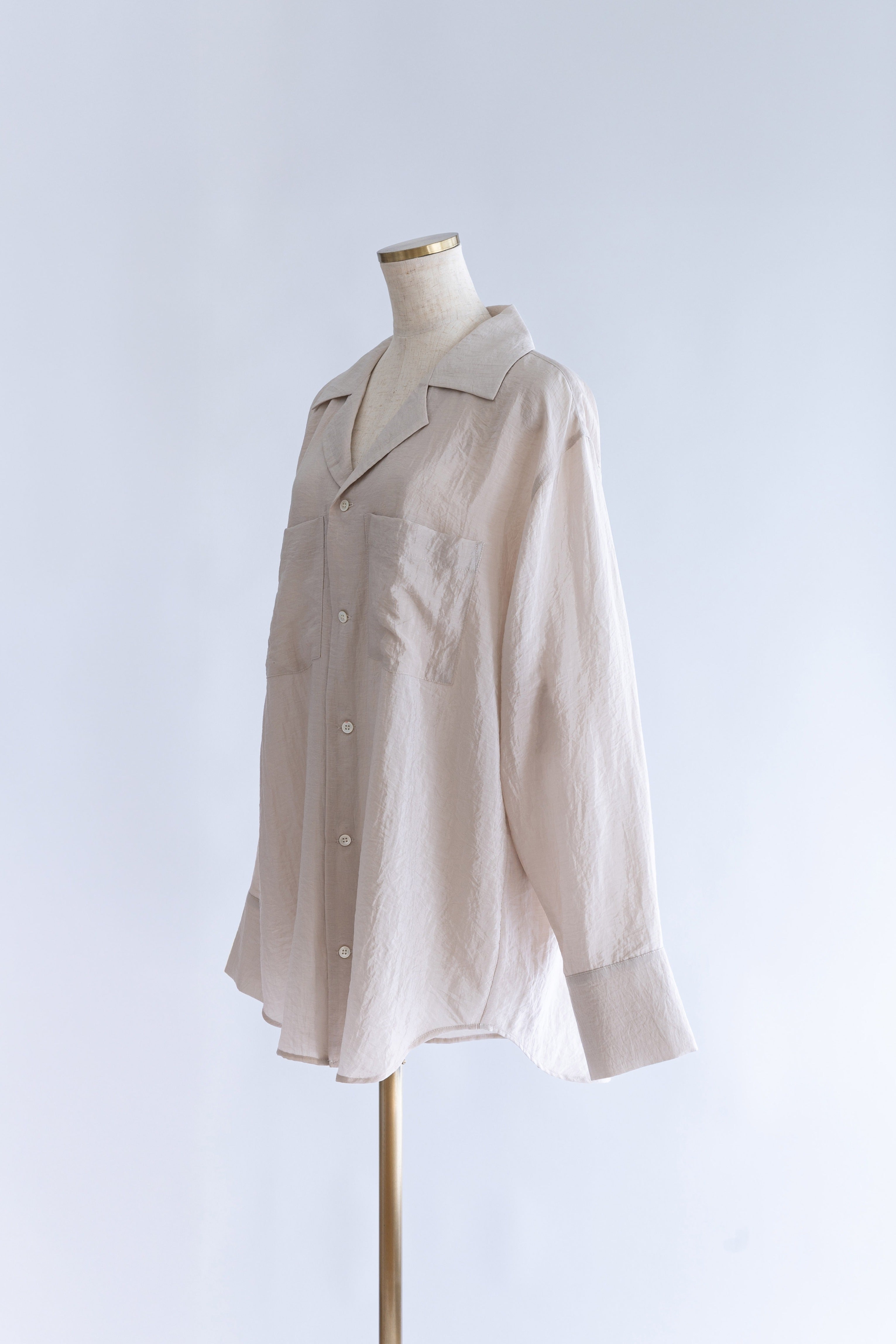 Silk-Like Oversized Shirt