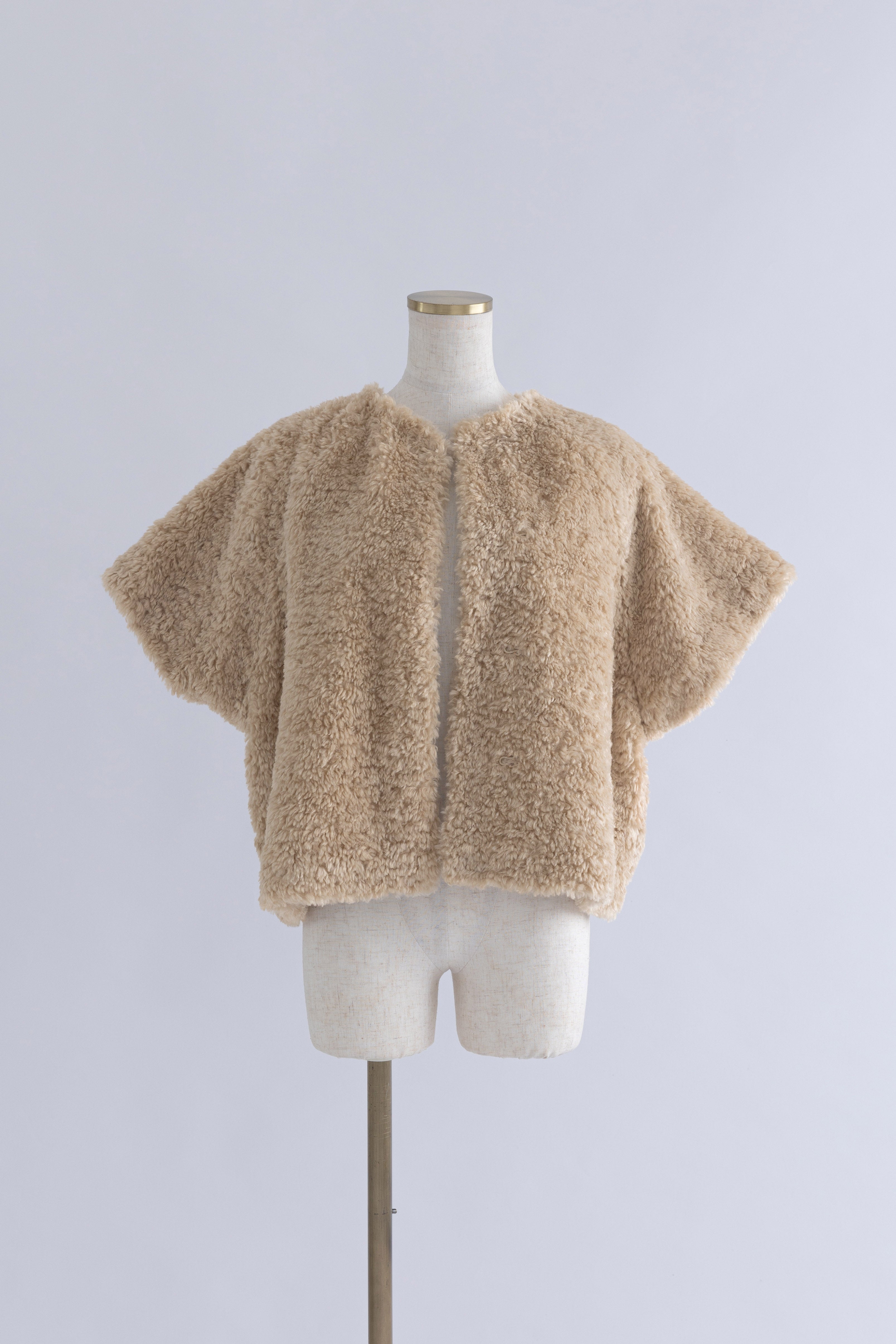 Short Sleeve Fur Jacket