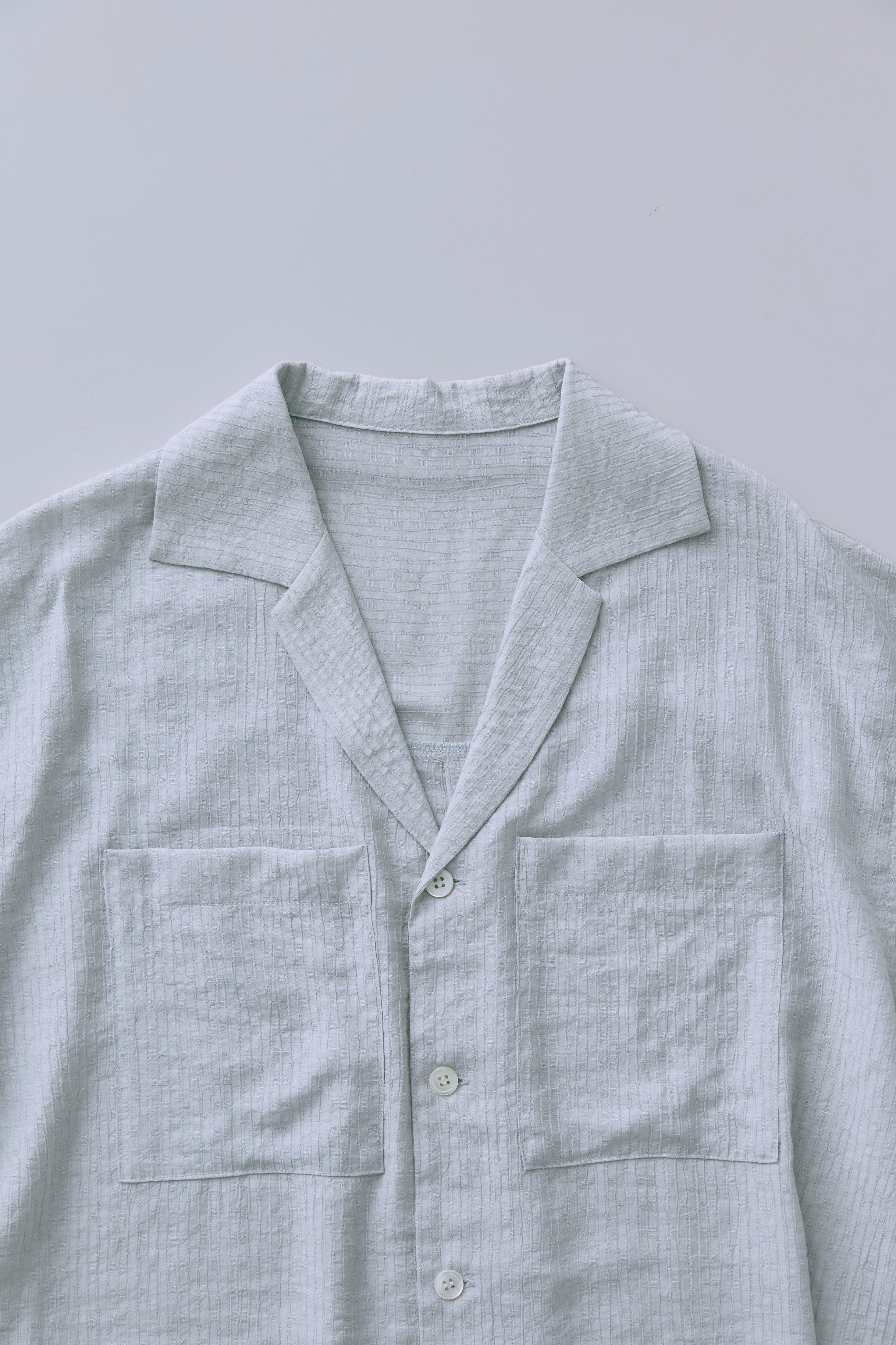 Sheer Stripe Big Shirts ブルー