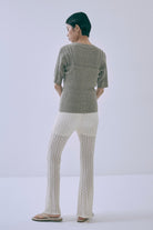 Cut Lace Soft Flare Pants & Layered Skirt Set