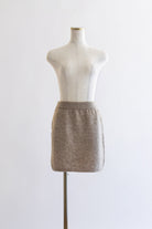Alpaca-Touch Knit Mini Skirt ベージュ