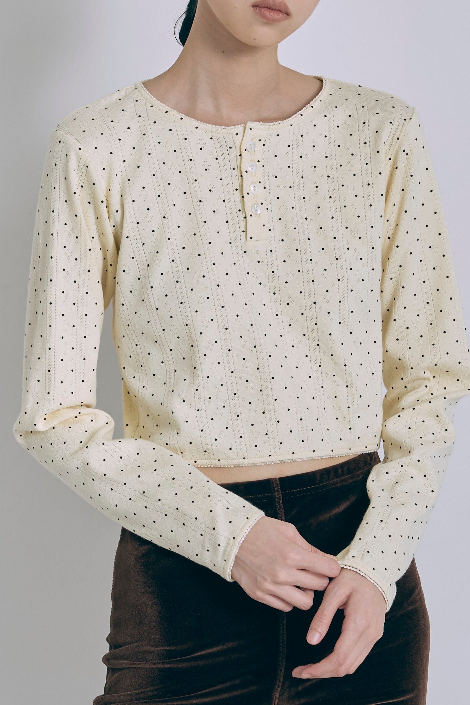 Powder Dot Henley