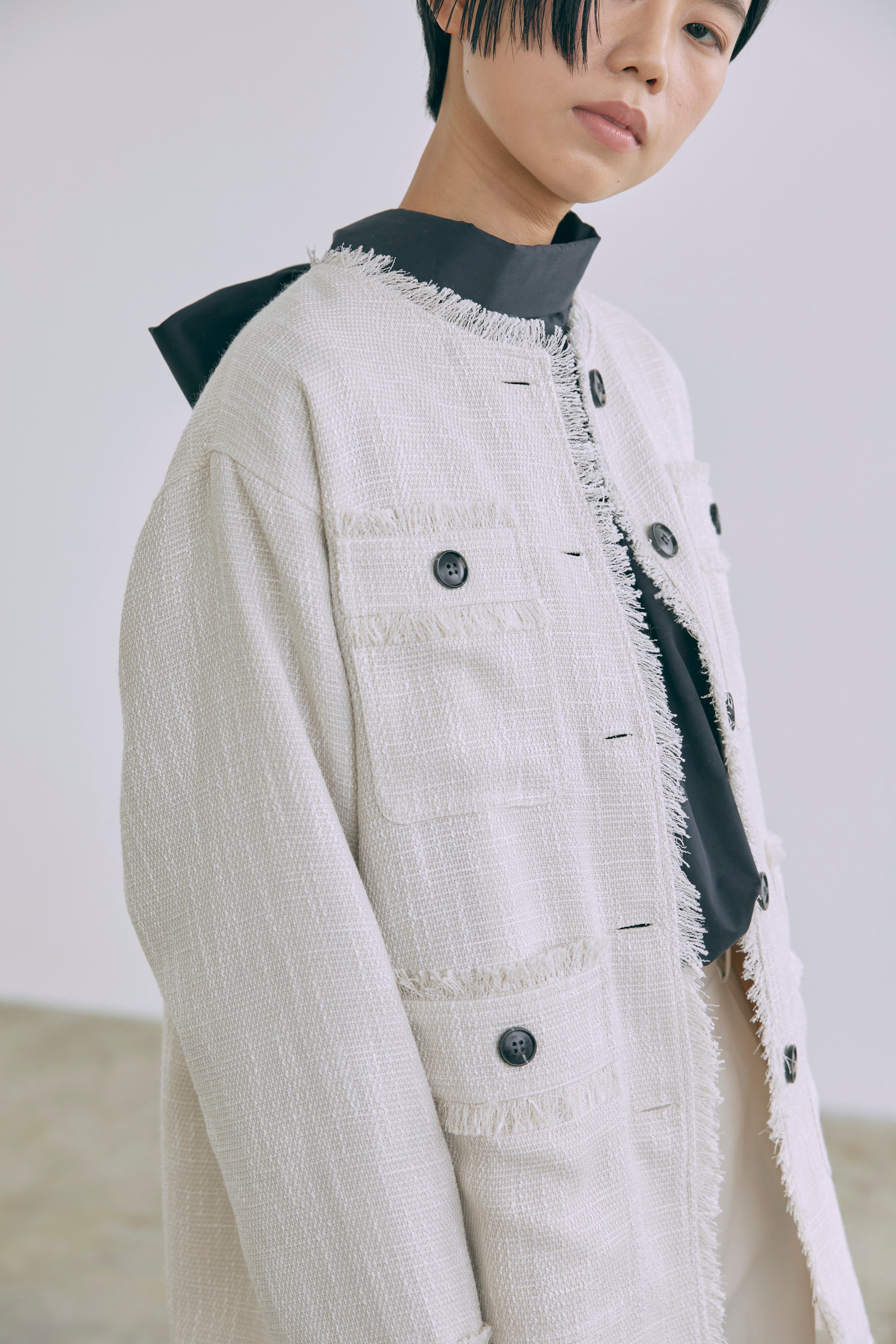 ◾️EN NEUME◾️エンノイム　ウールリバーコート　ホワイト OUTER – EN NEUME