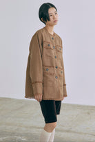 着用カラー:ブラウン  モデル身長:170㎝