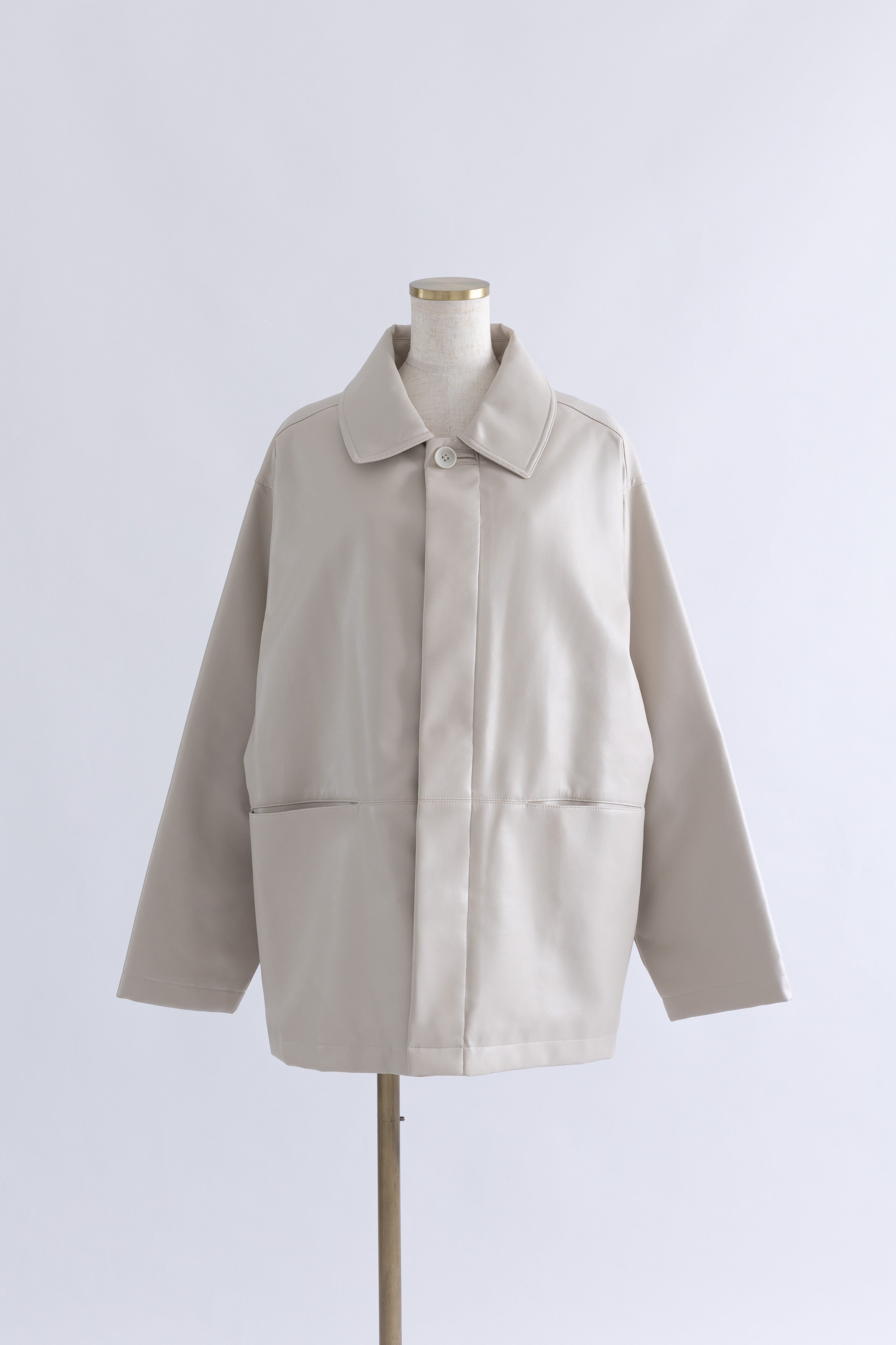 Faux Leather Over Jacket