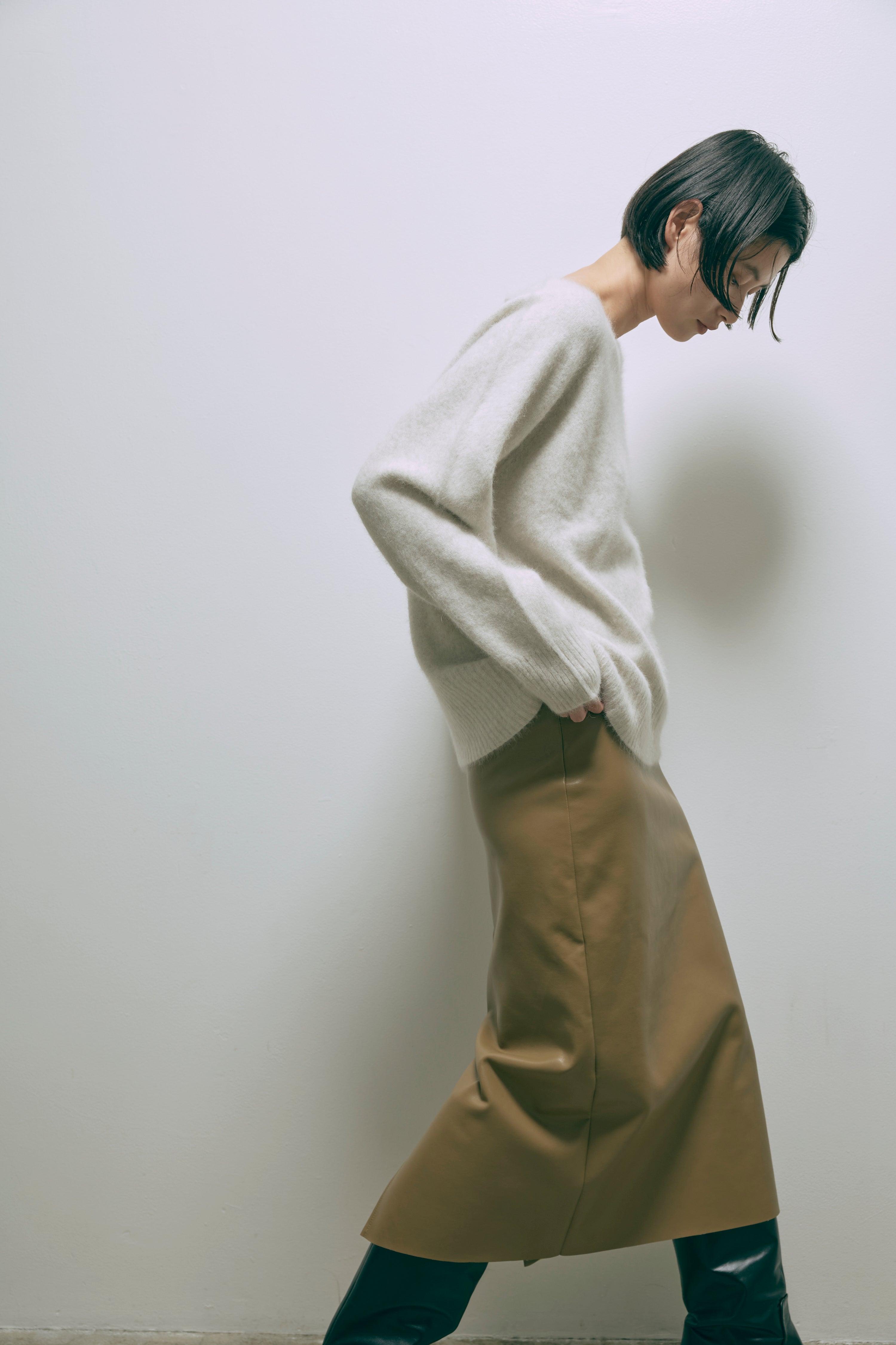 Vneck Fox Over Knit