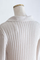 【Set Up】Chenille Collar Cardigan アイボリー