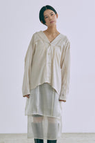 着用カラー:アイボリー  モデル身長:170㎝