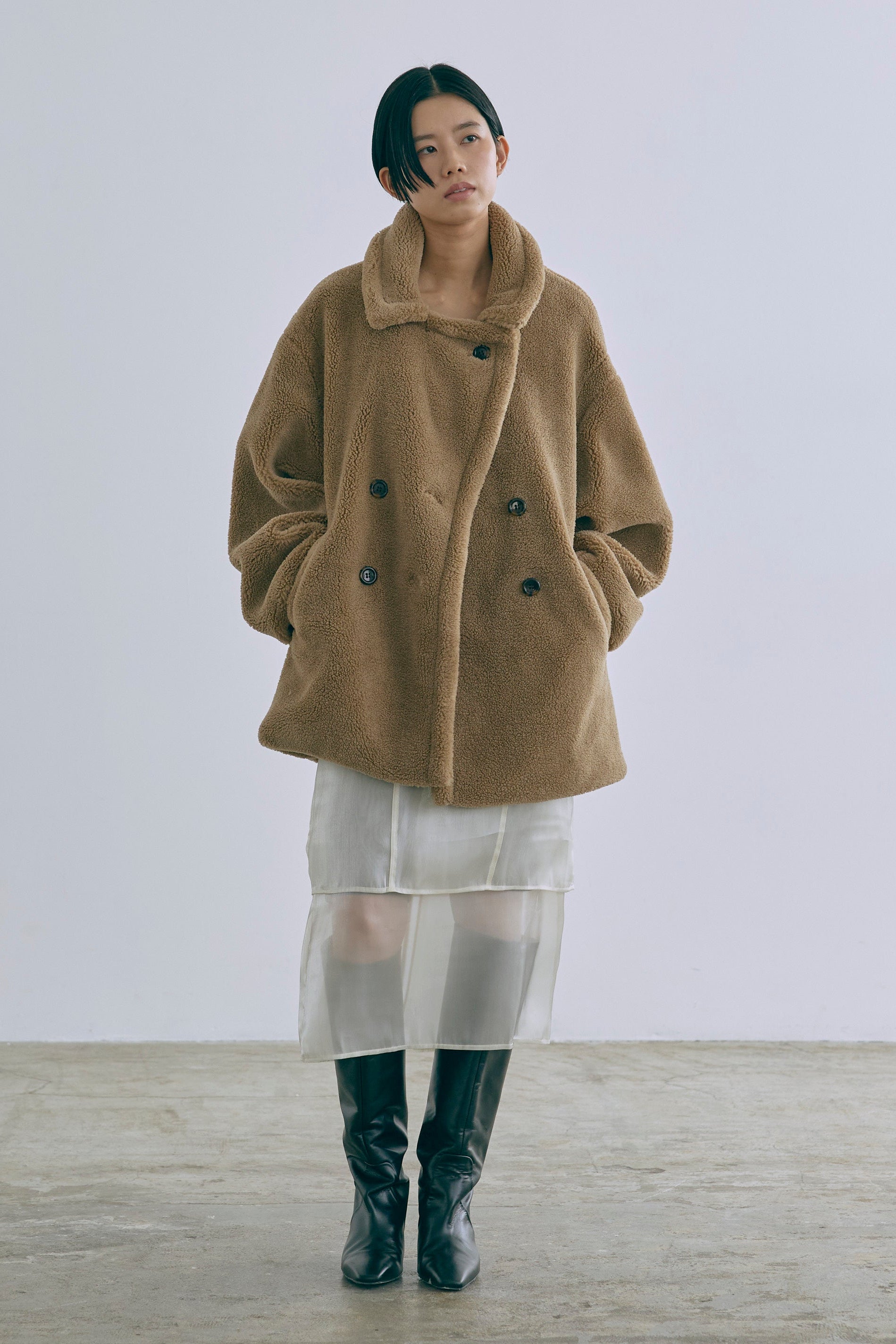 着用カラー:モカ  モデル身長:170㎝