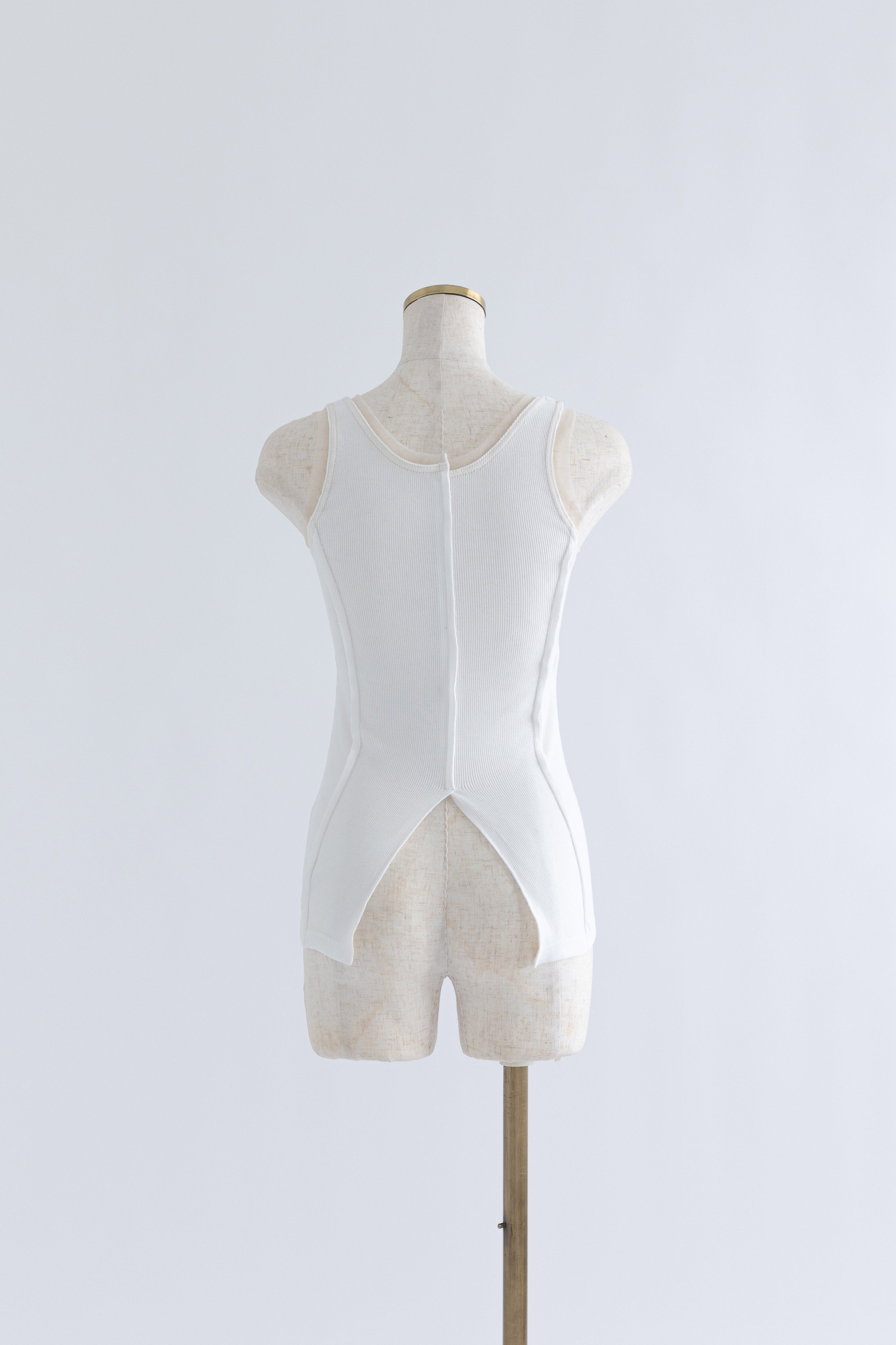 Tulle Piping Tank Top