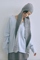 着用カラー:杢グレー  モデル身長:170㎝