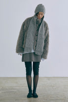 着用カラー:杢グレー  モデル身長:170㎝