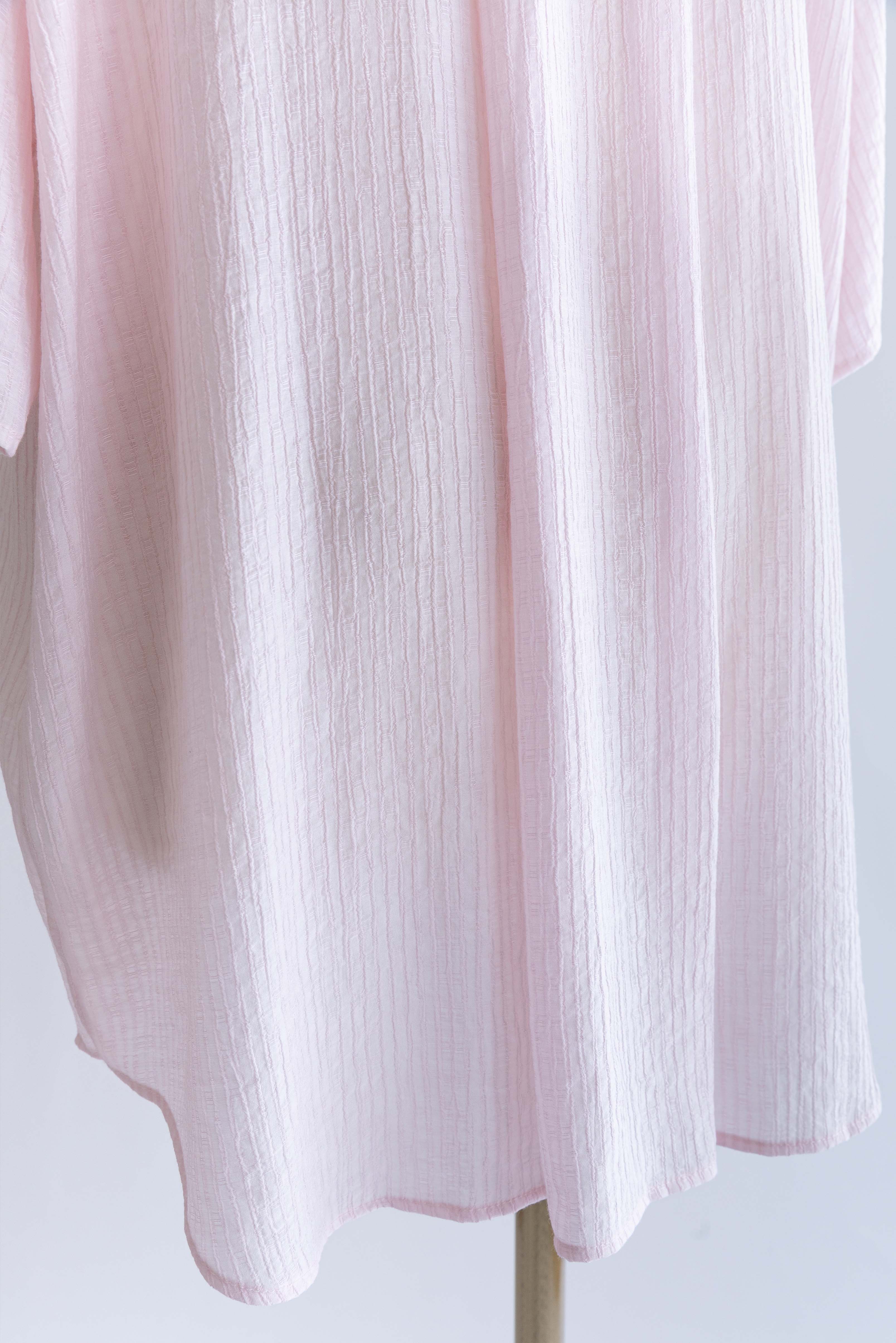 Sheer Stripe Big Shirts ピンク