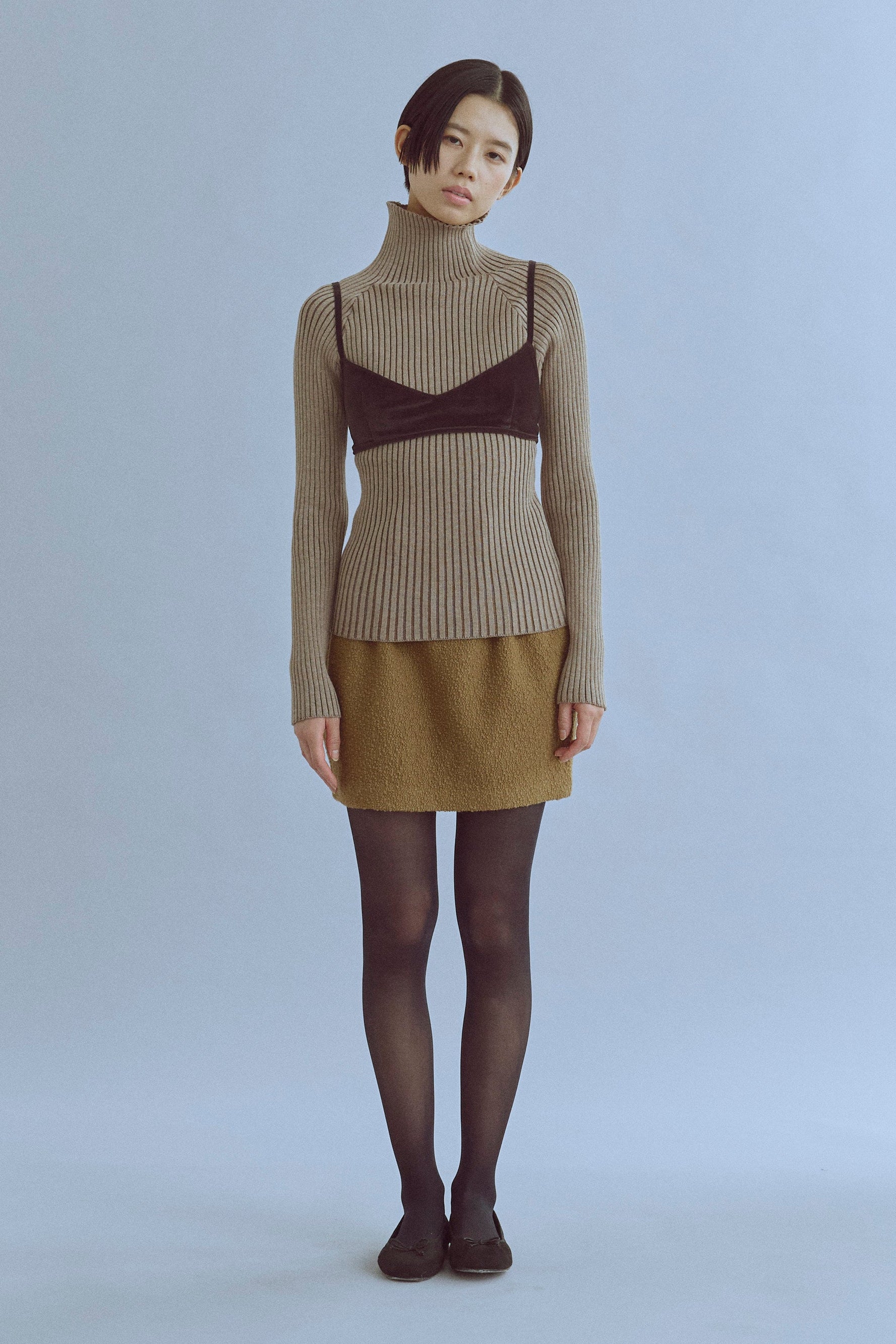 着用カラー:グレージュ　モデル身長:170cm