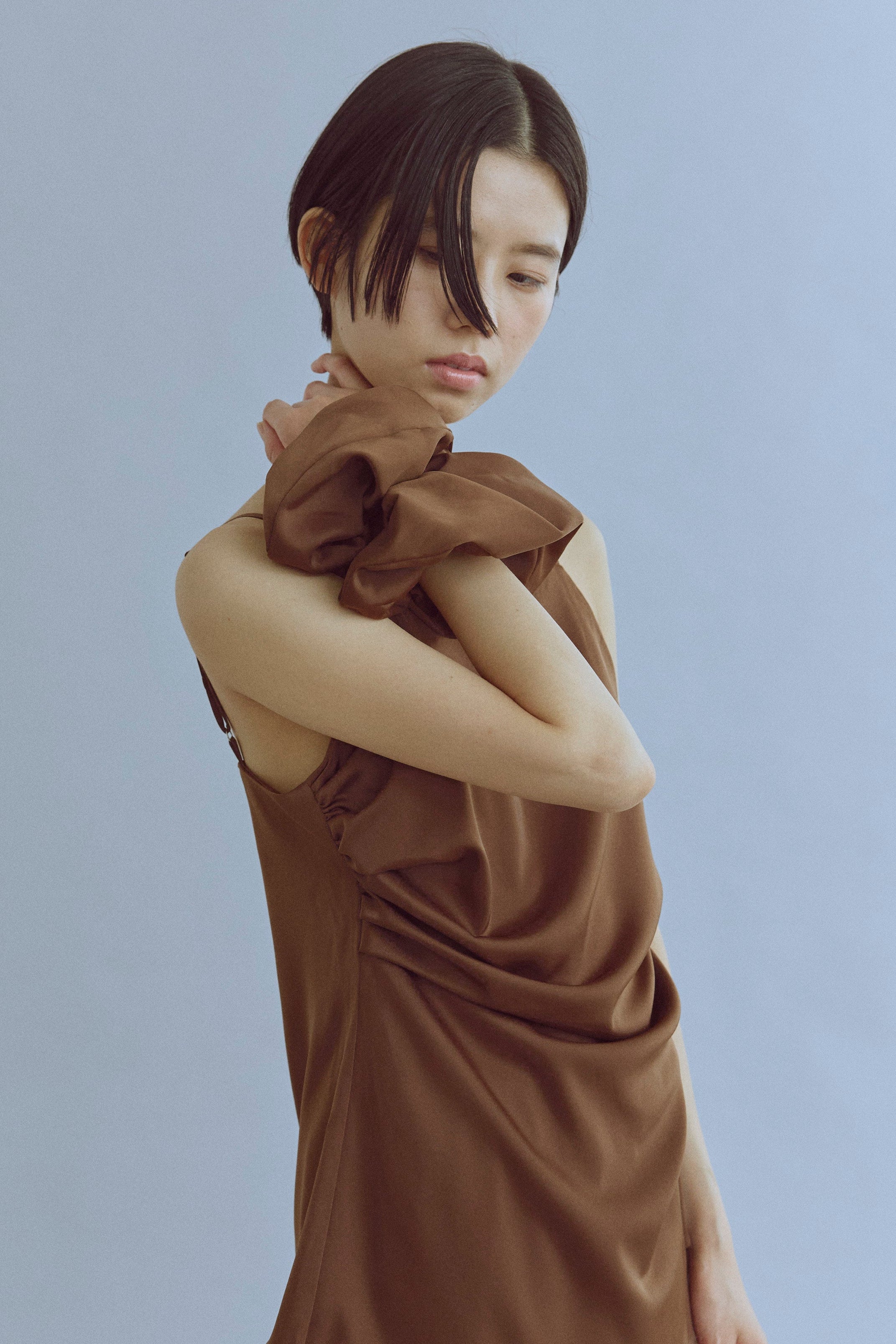 着用カラー:ブラウン  モデル身長:170㎝