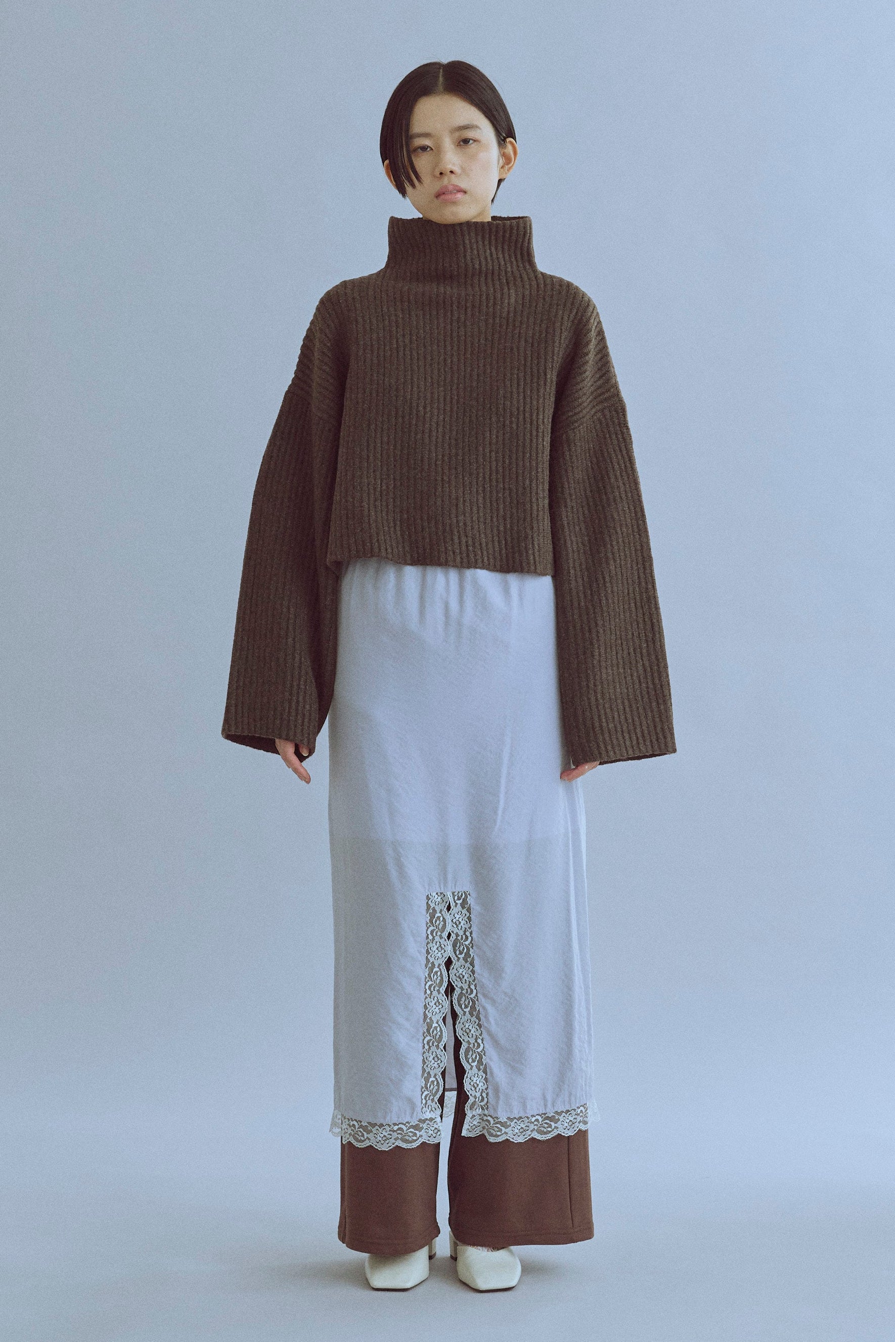 着用カラー:ブラウン  モデル身長:170㎝