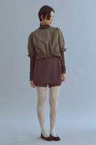 着用カラー:ブラウン  モデル身長:170㎝