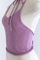Back Ribbon Knit Cami パープル
