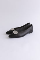 2way Pointed Toe Flat Shoes ブラック