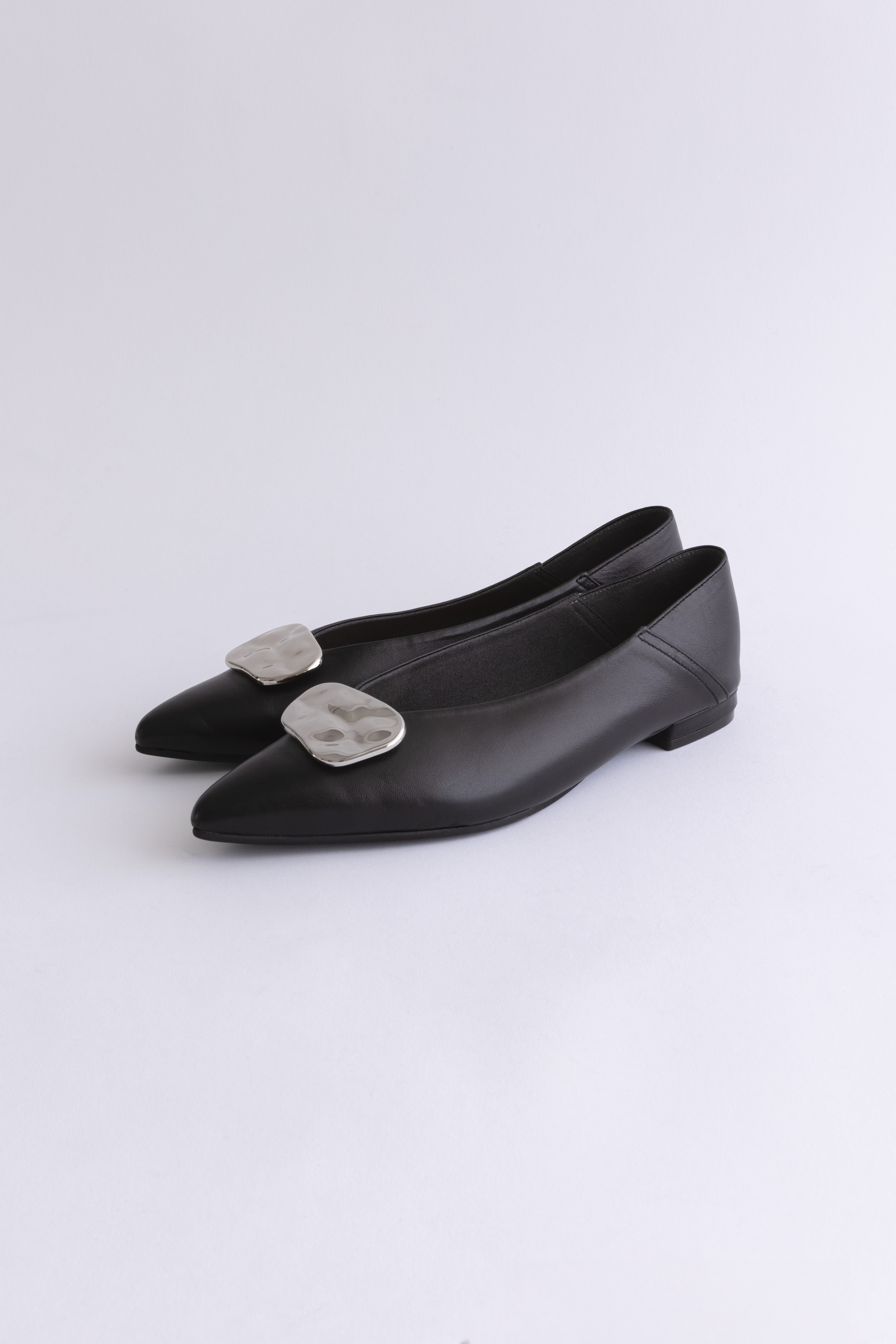 2way Pointed Toe Flat Shoes ブラック