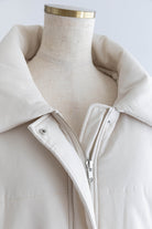 Dolman Sleeve Padded Jacket アイボリー
