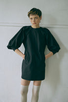 Volume Sleeve Mini Dress