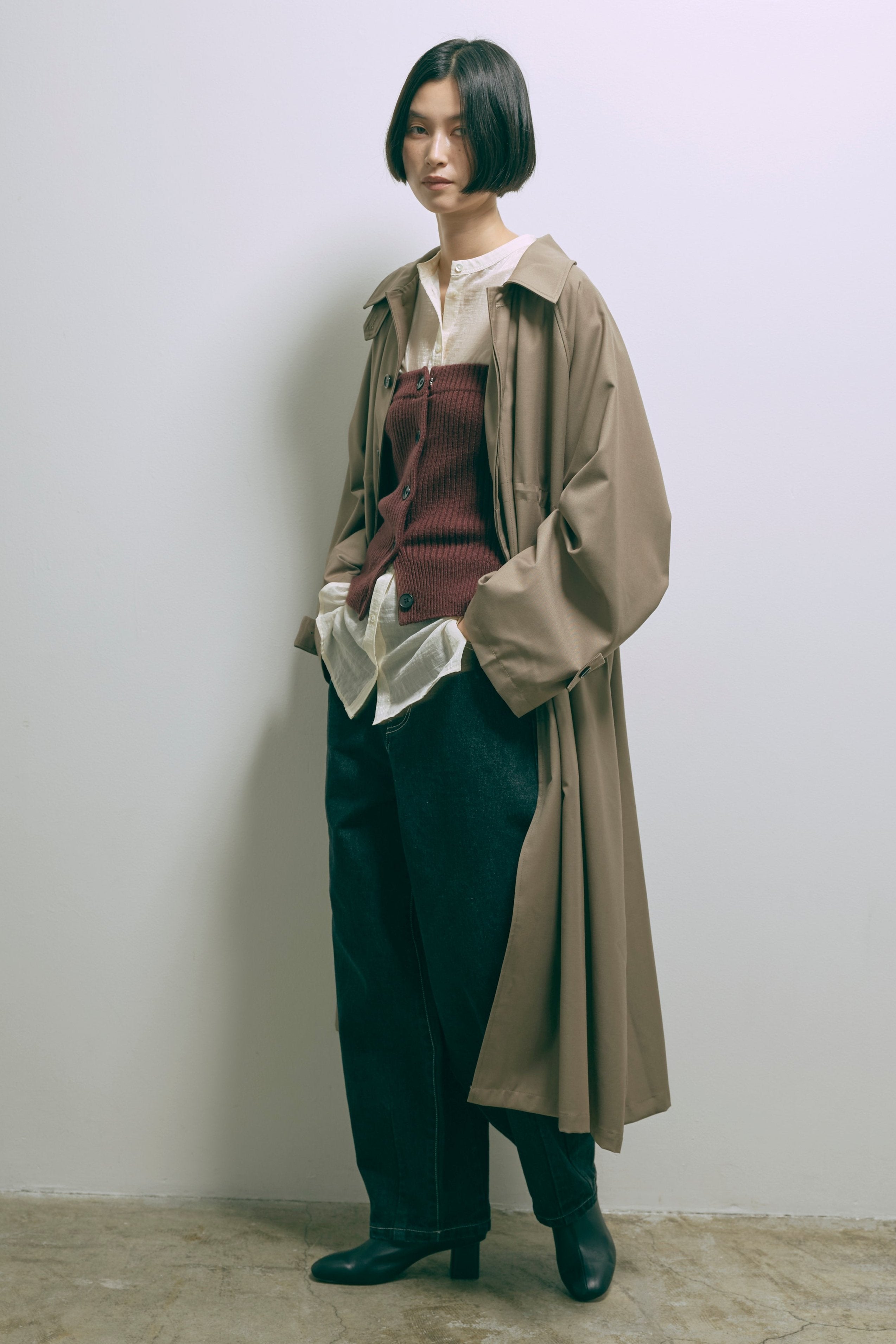 Long Cuff Sheer Blouse