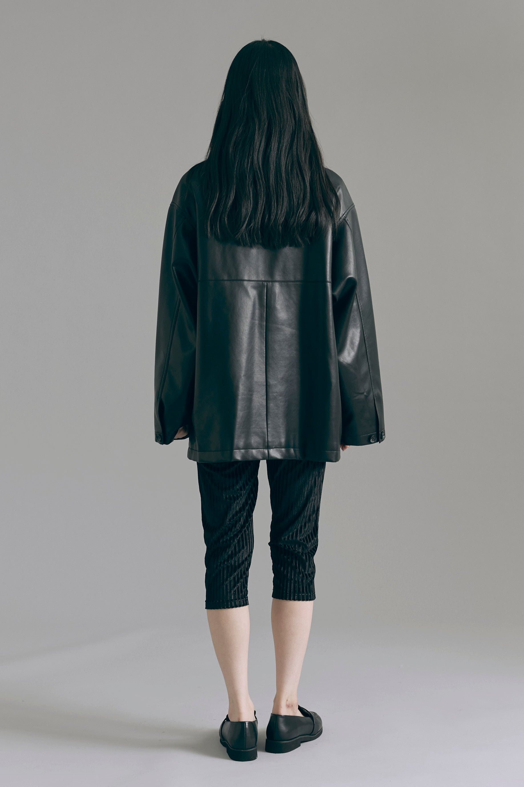 Faux Leather Over Jacket