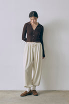 Fitted Rib Skipper Cardigan