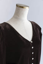 2Way Sheer Velour Puff tops