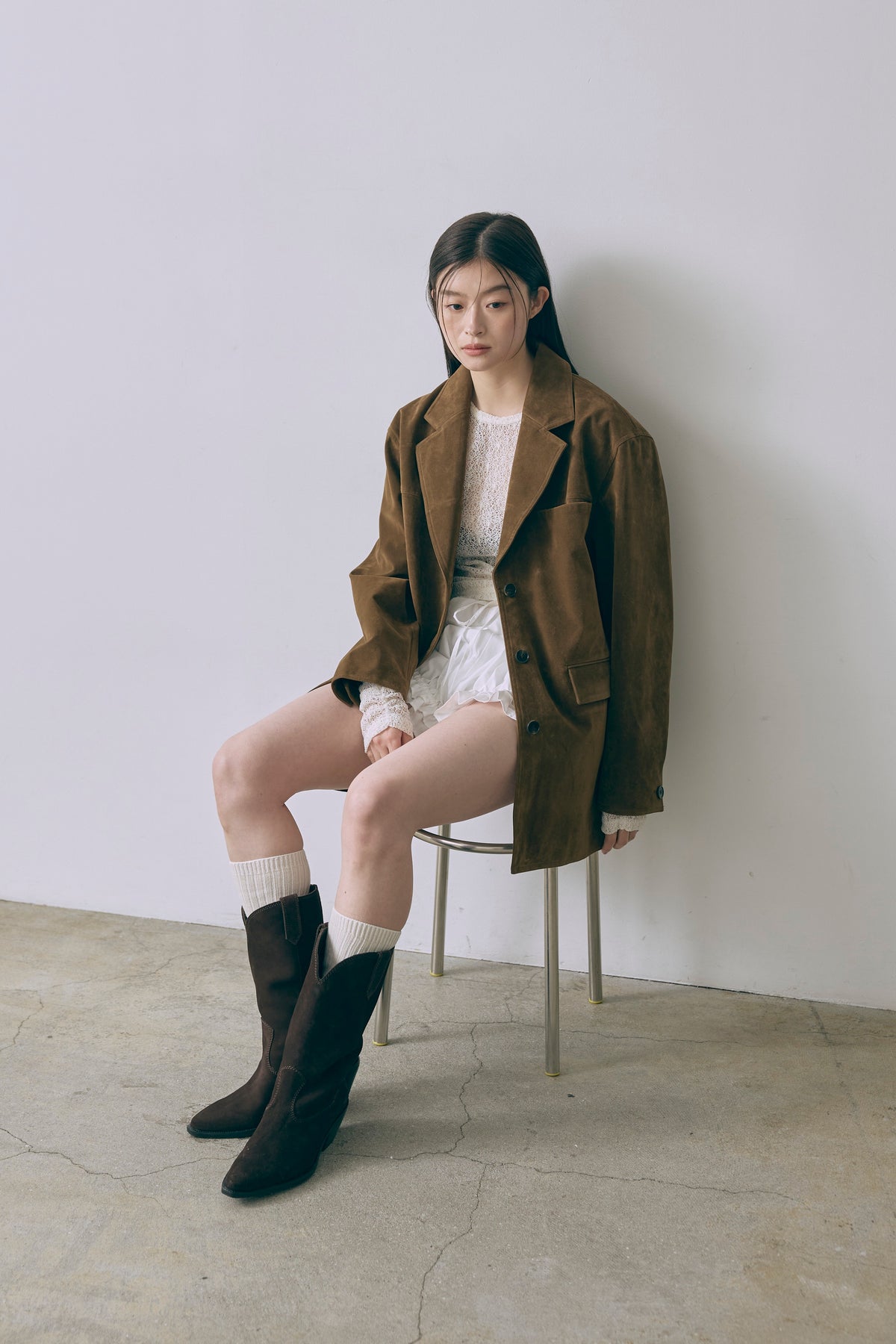 Vintage Suede Oversized Jacket
