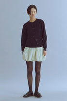 Crewneck Knit ＆ Rib Knit Bustier Set