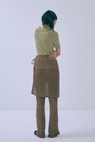 Cut Lace Soft Flare Pants & Layered Skirt Set