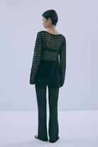 Cut Lace Soft Flare Pants & Layered Skirt Set