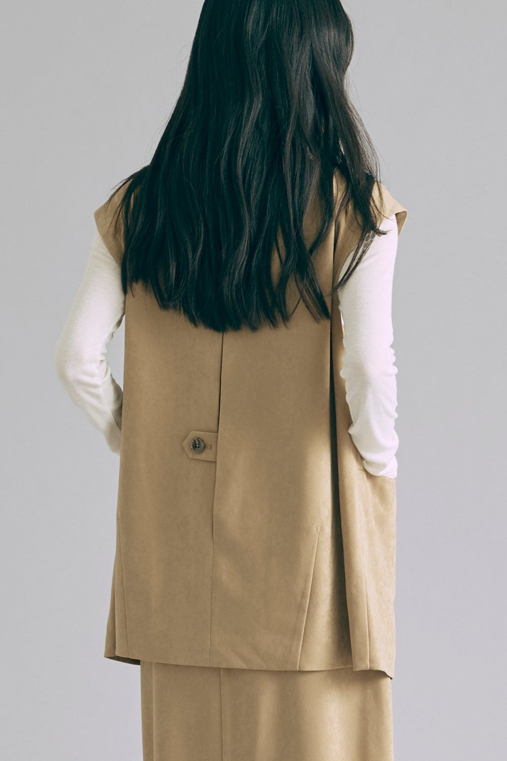 【Set Up】Faux Suede Gilet