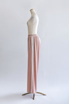Side Lace Velour Easy Pants