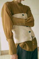 Long Cuff Sheer Blouse