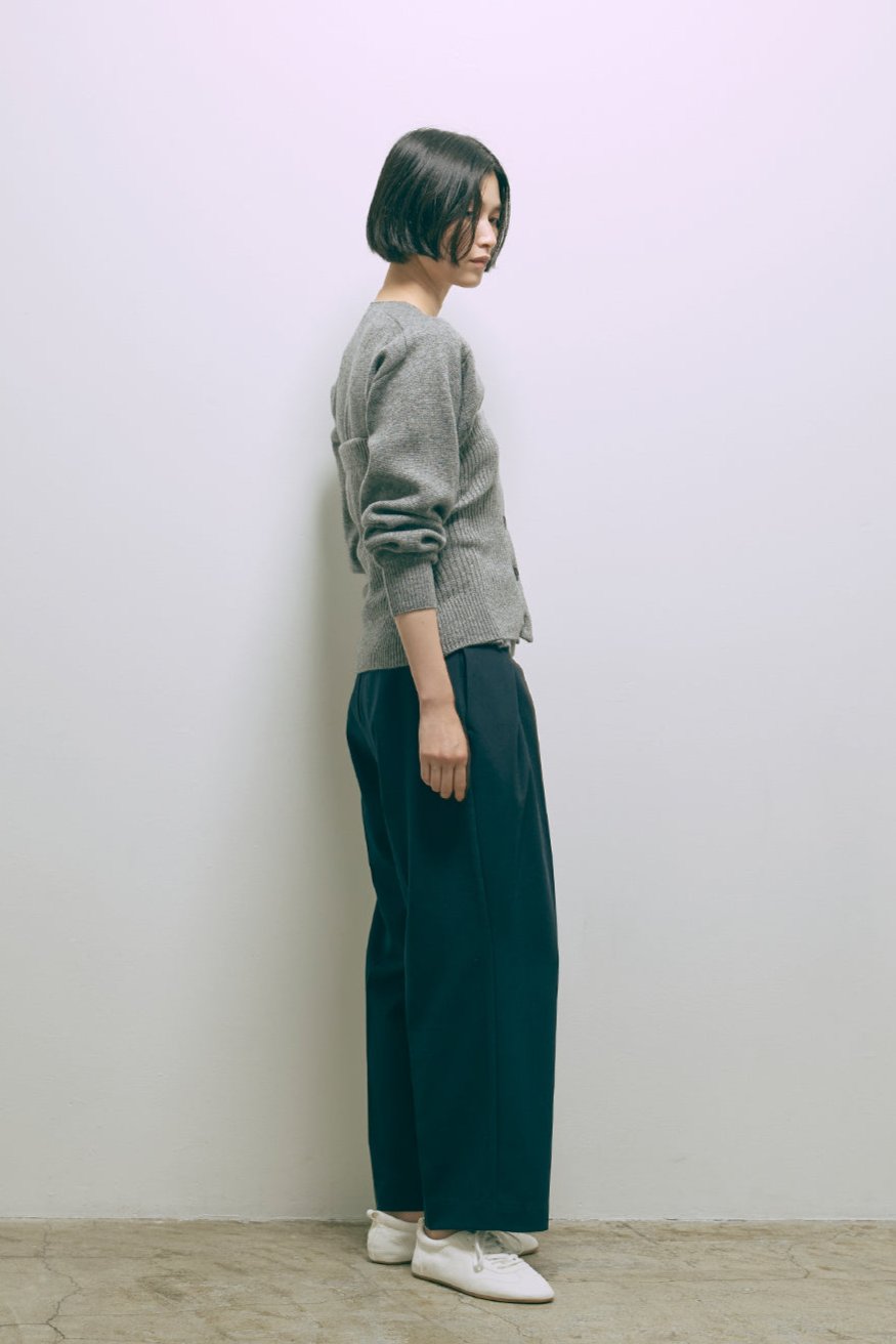 Crewneck Knit ＆ Rib Knit Bustier Set
