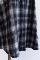 Layered Stole Flannel Shirt ネイビー
