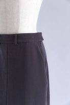 【Set Up】Faux Suede Straight Skirt